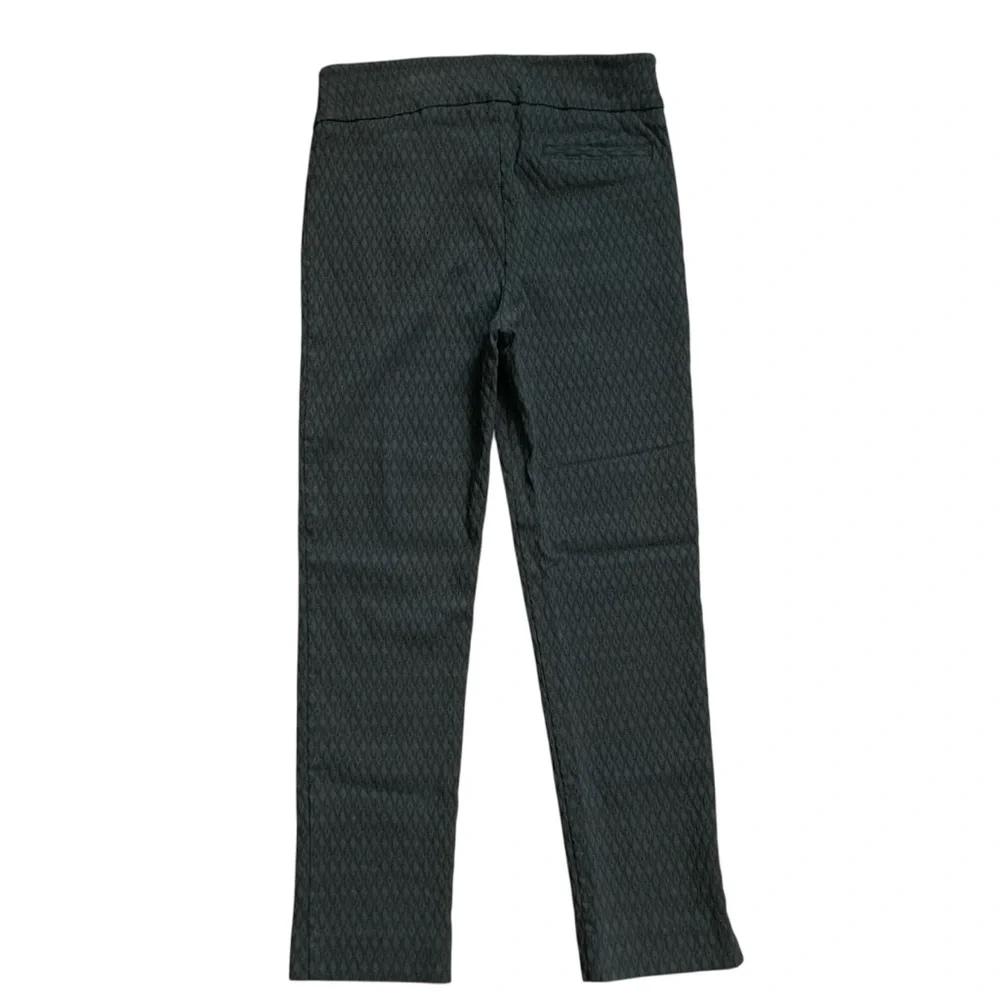 Margaret M Bobbie Capri Straight Leg Jacquard Slimming Pant Women’s Large Black - Picture 3 of 6